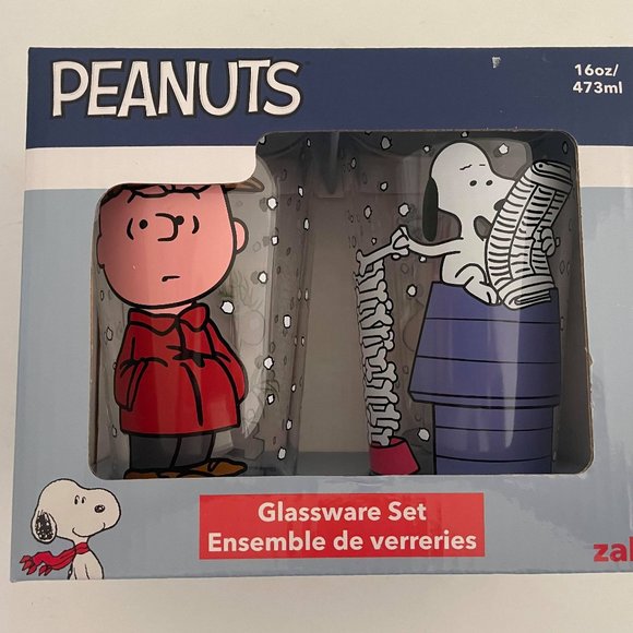 Peanuts Dining Nib Peanuts Christmas Glassware Set Poshmark